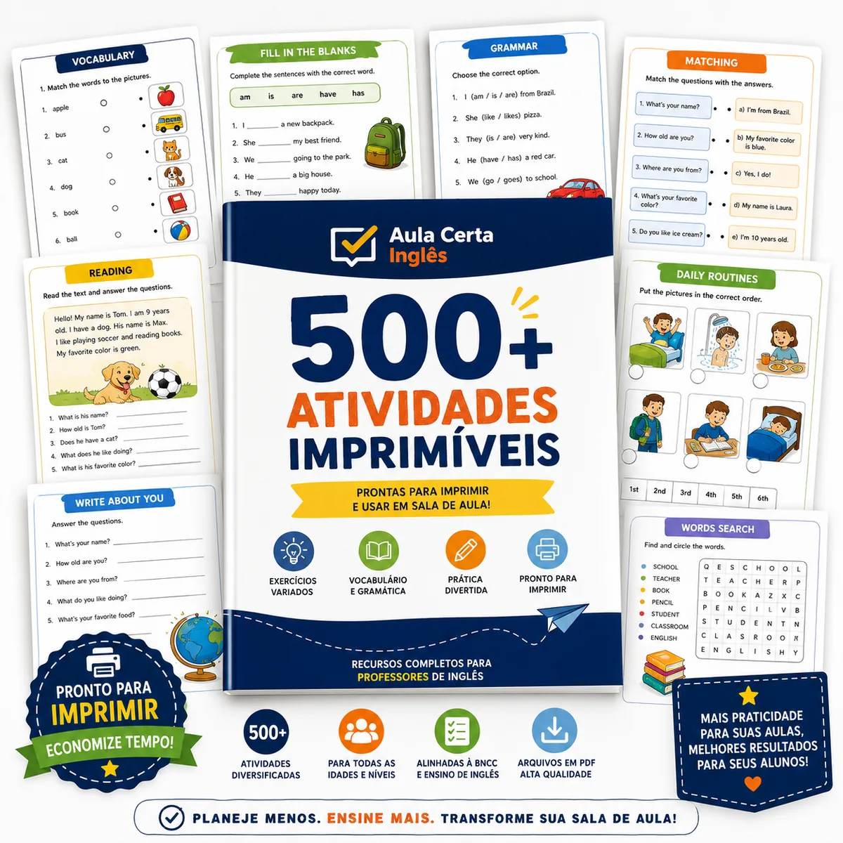 Atividades Imprimíveis — Aula na Mão