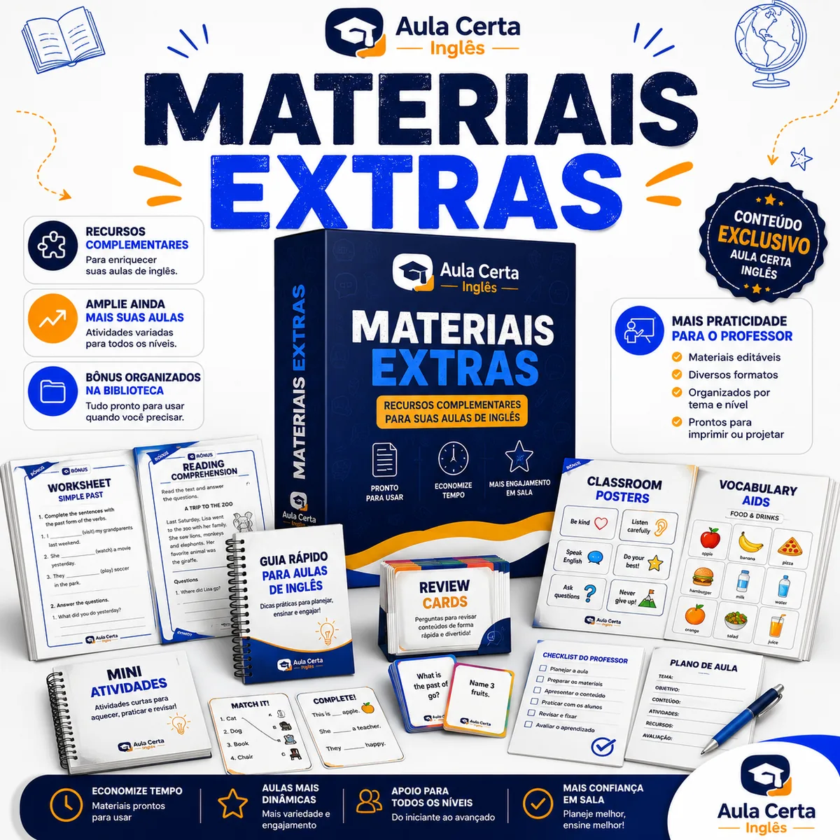 Materiais Extras — recurso exclusivo do Pacote Completo